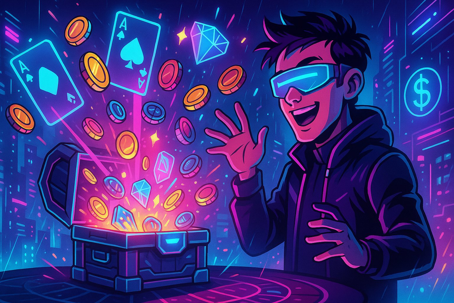 Pengalaman bermain game sports dan casino di wedeqq dengan visual neon pink yang menarik